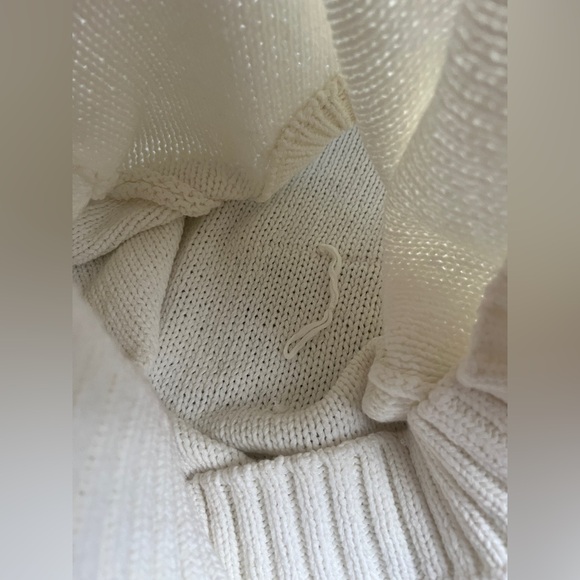 White + Warren Classic Cream white Crew Neck Sweater size Small - Picture 12 of 14